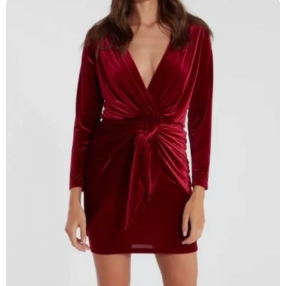 Misa Los Angeles Ophelie Dress Women's Small Soft Red Velvet Mini